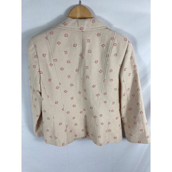 Sigrid Olsen Textured Floral Blazer Size 8P - Picture 6 of 6
